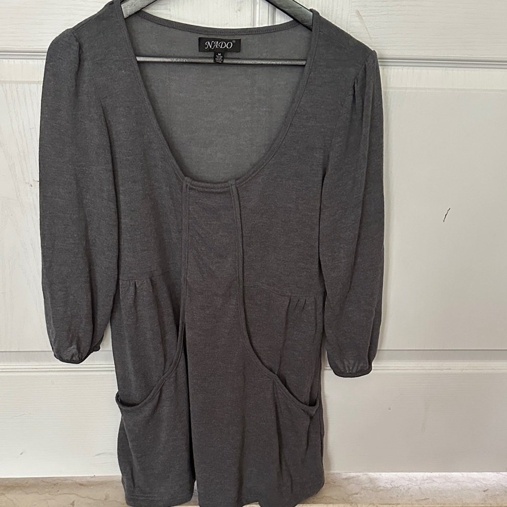 Gray ViVI Women's Tunic Top